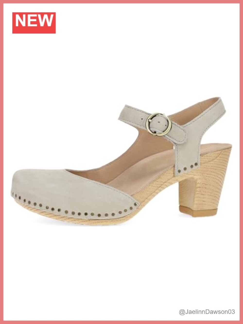 Dansko Taytum Closed-Toe Slingback Sandal Milled Nubuck 3.3" Heel